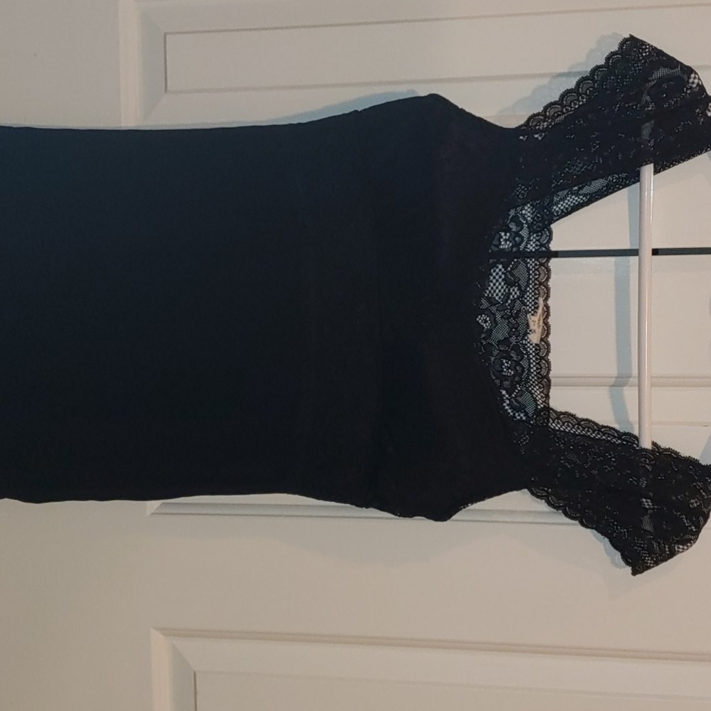 Lace built in bra top